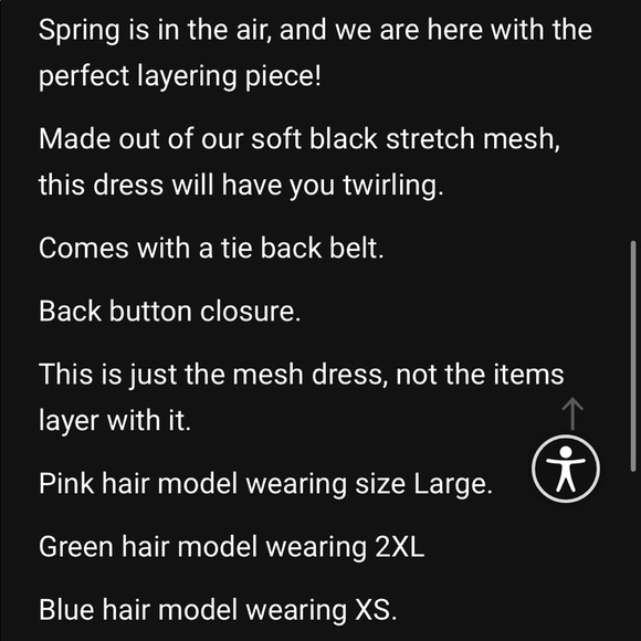 NEW IN BAG Foxblood Courtney Mesh Babydoll Dress - Large - Picture 7 of 10